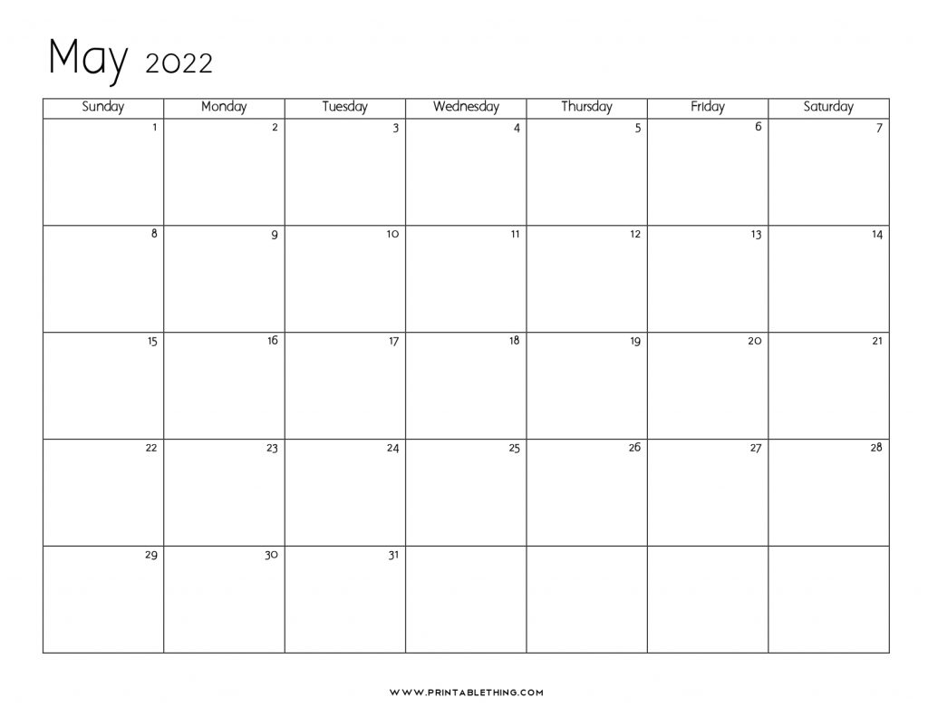 May 2022 Calendar | Printable, Pdf, Us Holidays, 2022