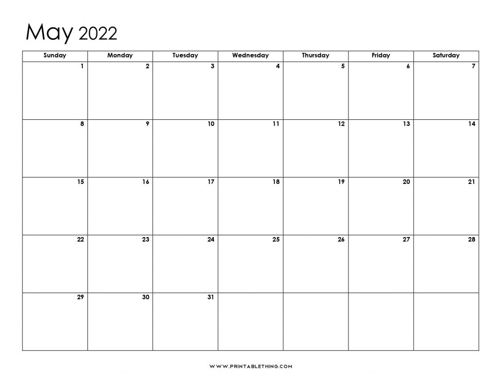 May 2022 Calendar | Printable, Pdf, Us Holidays, 2022