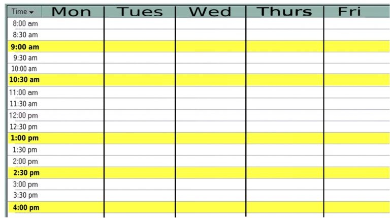 Monthly Calendar Monday - Friday | Are Using A Calendar
