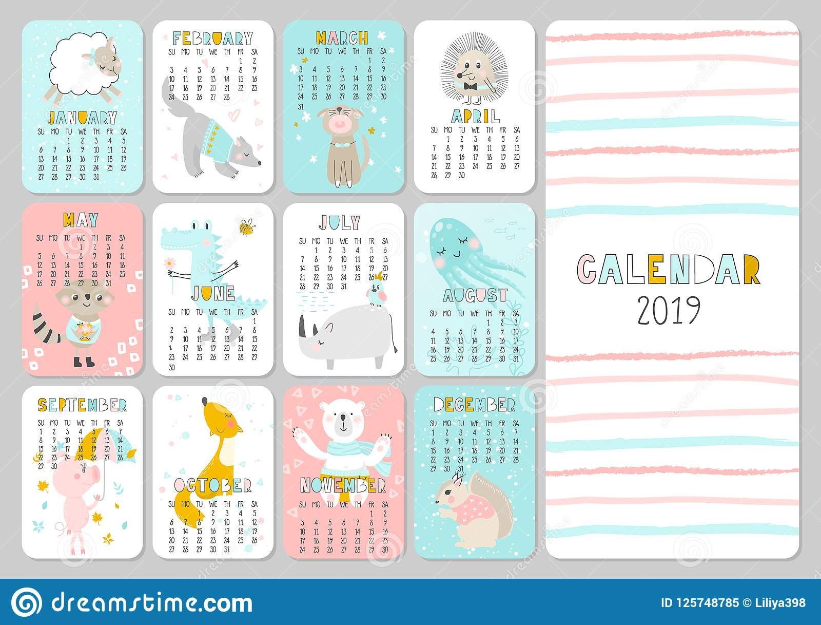 Editable Monthly Calendar Vertical | Month Calendar Printable