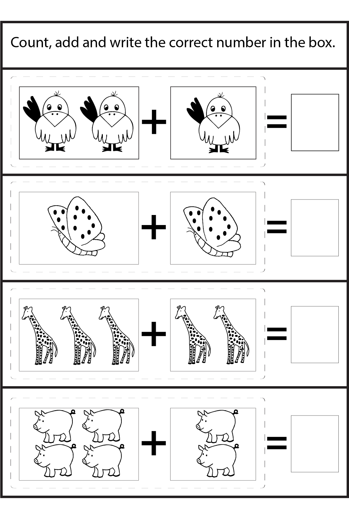Picture Math Worksheets To Print | Activity Shelter