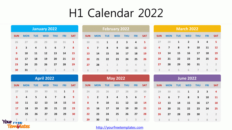 Printable 2022 Calendar Monthly Template - Free Powerpoint