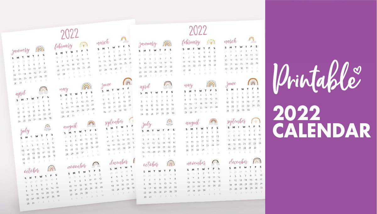 Printable 2022 Calendar One Page - World Of Printables