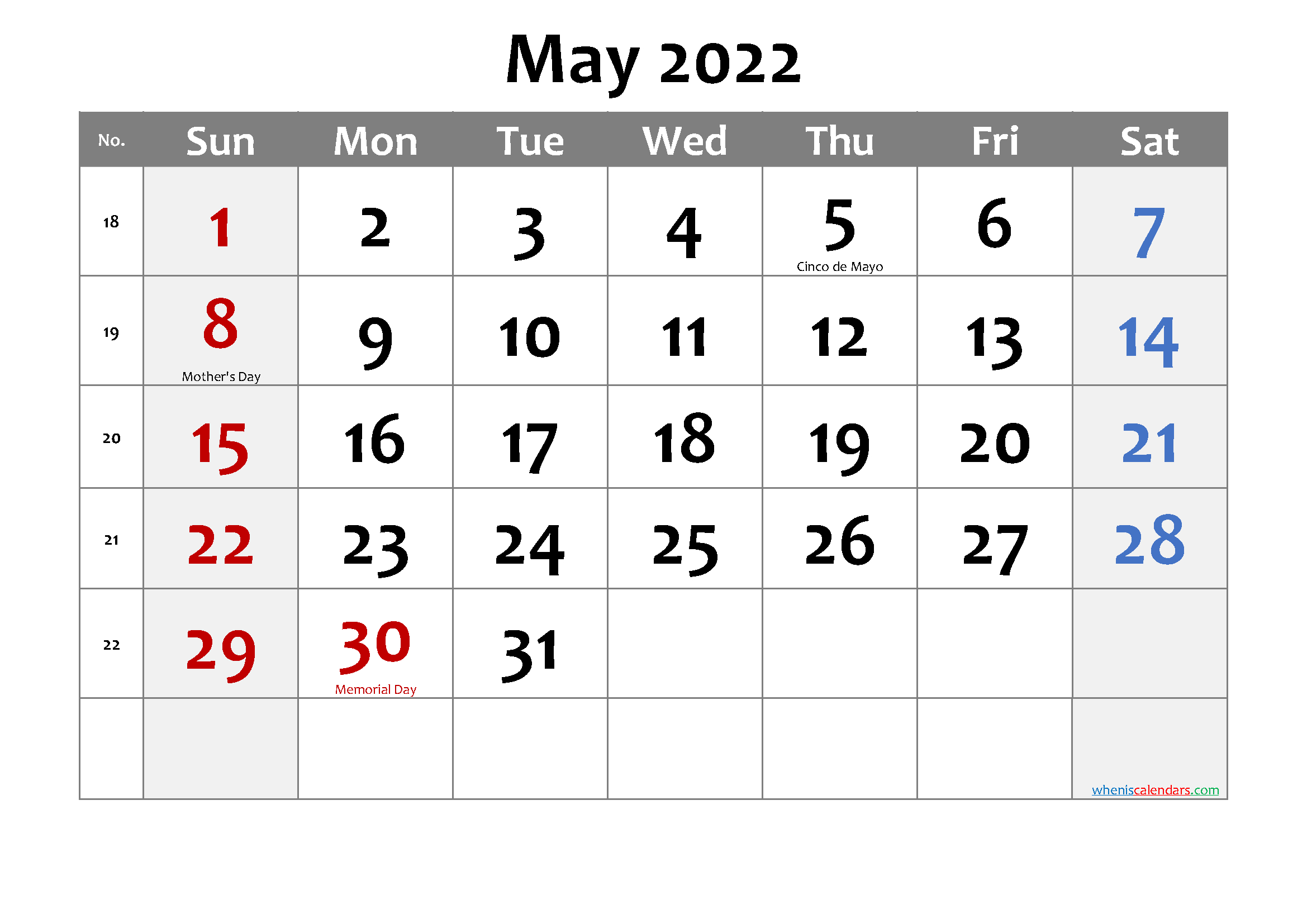 Printable April 2022 Calendar With Holidays - 6 Templates