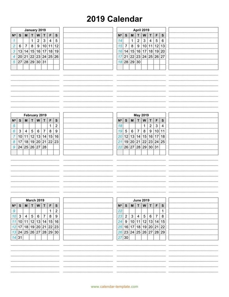 Printable Calendar 6 Months Per Page | Free Printable