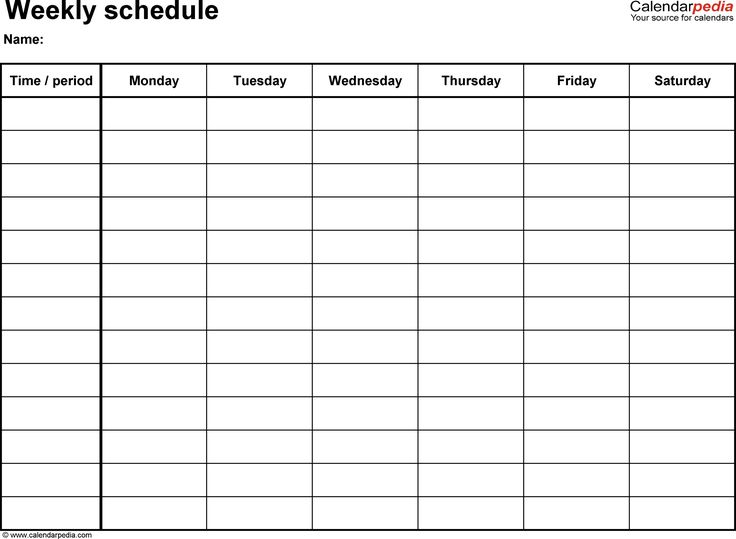 Printable Calendar Sunday Through Saturday | Ten Free