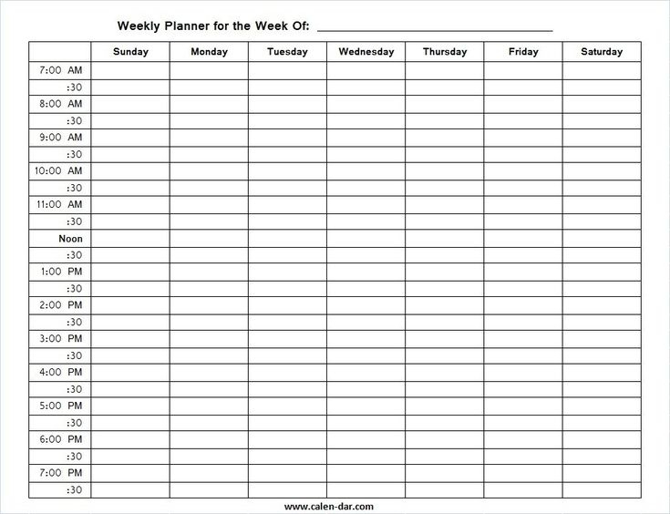 Printable Calendar With Time Slots Photo In 2021 | Weekly