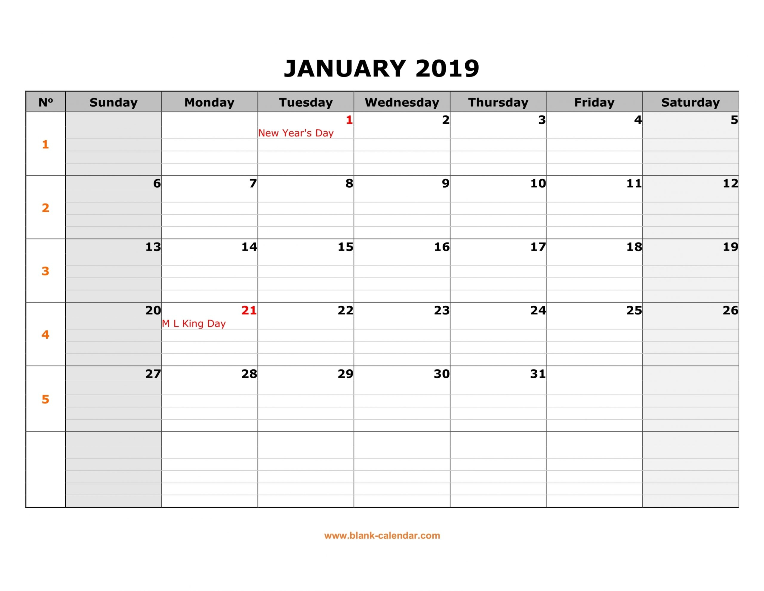 Printable Lined Monthly Calendar | Free Letter Templates
