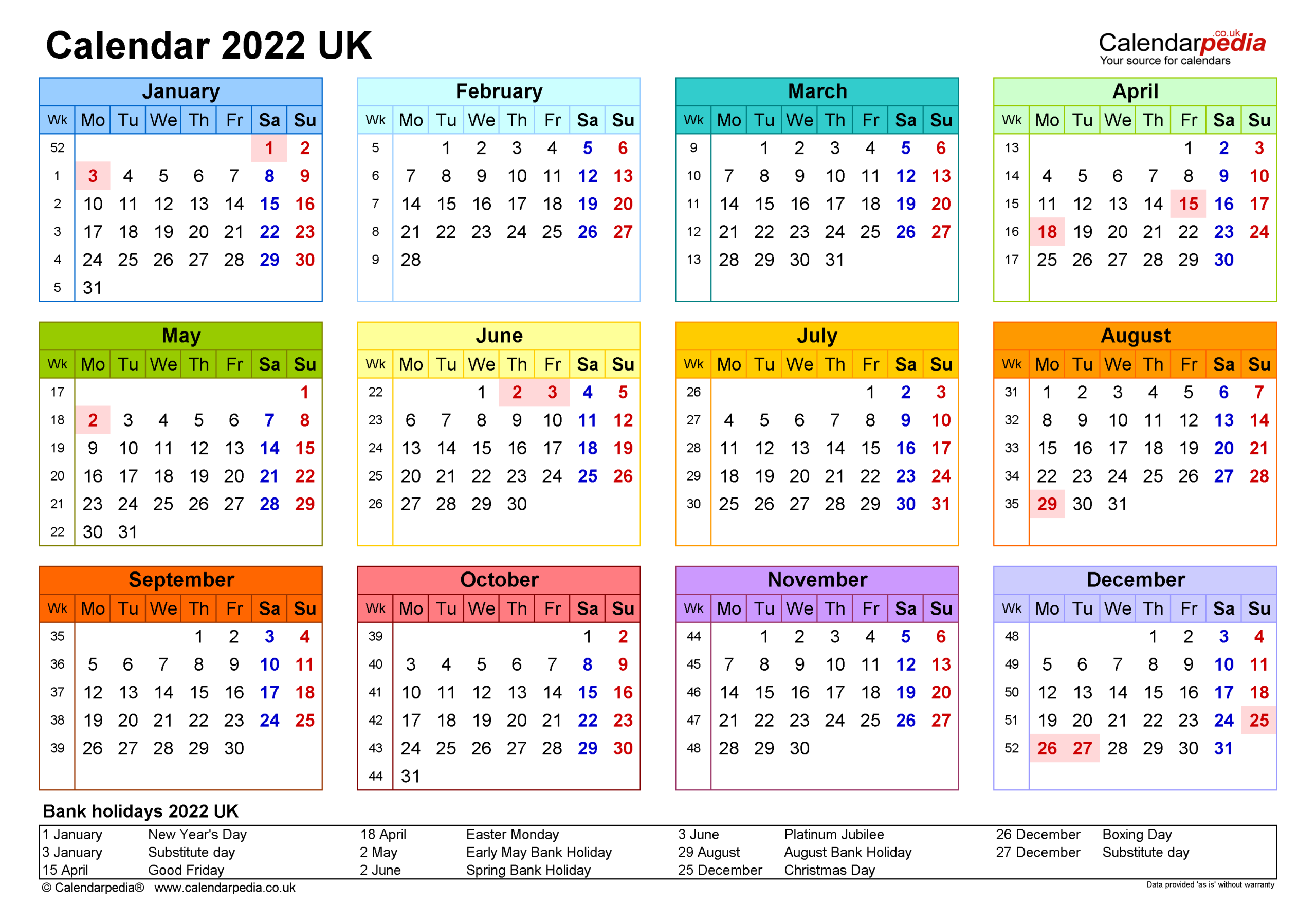Printable Monthly Calendar 2022 Canada | Free Letter Templates