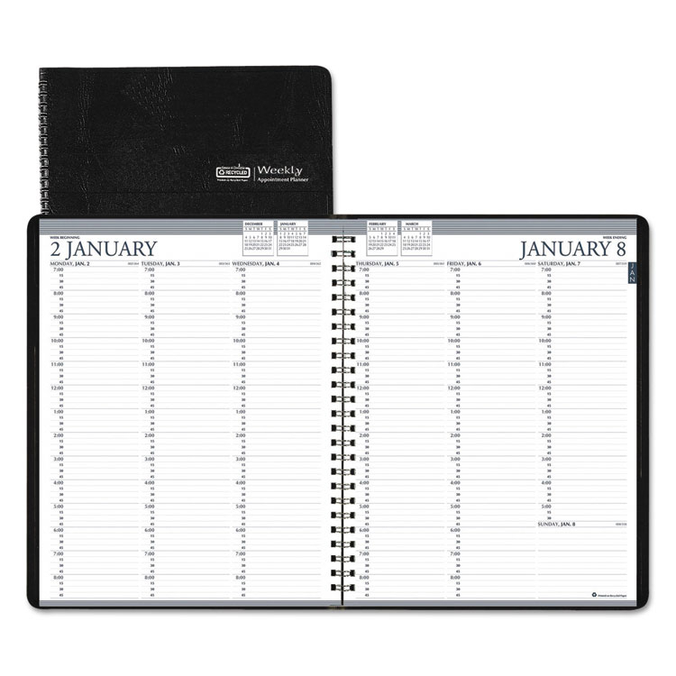 Recycled Professional Weekly Planner, 15-Min Appointments