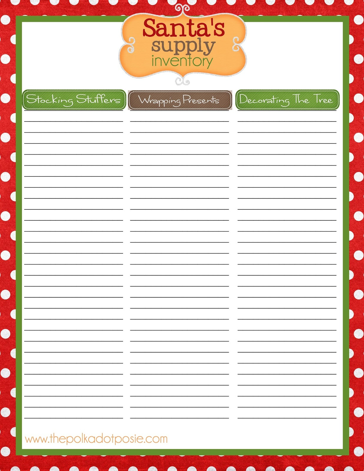 Search Results For &quot;Christmas Sign Up Sheet Editable