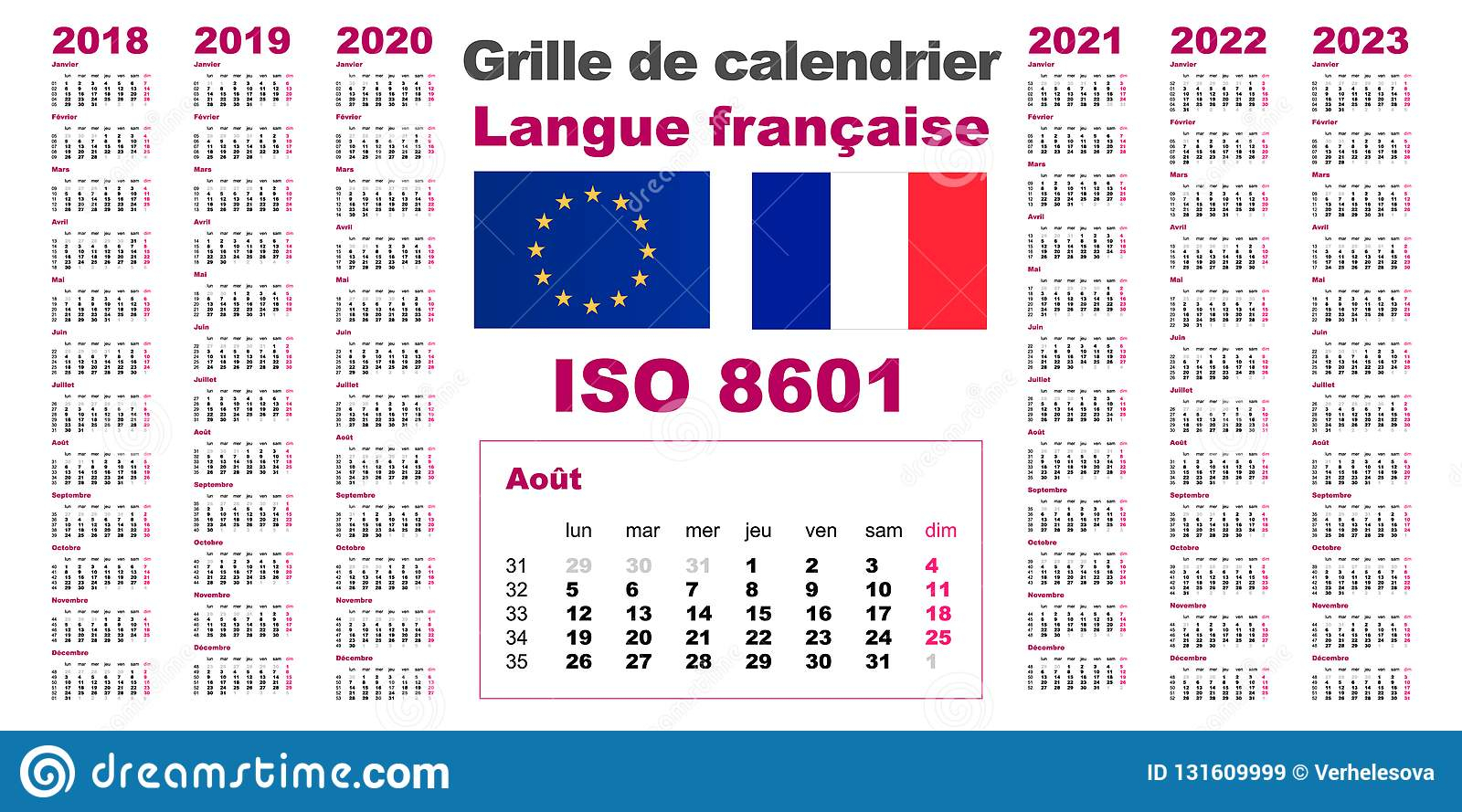Set Grid Wall Calendar France French, Gaulish, Parleyvoo