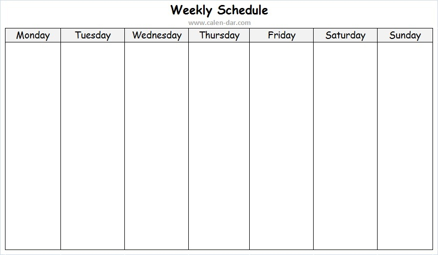 Weekly Schedule Tumblr Wallpaper From Sunday To Saturday
