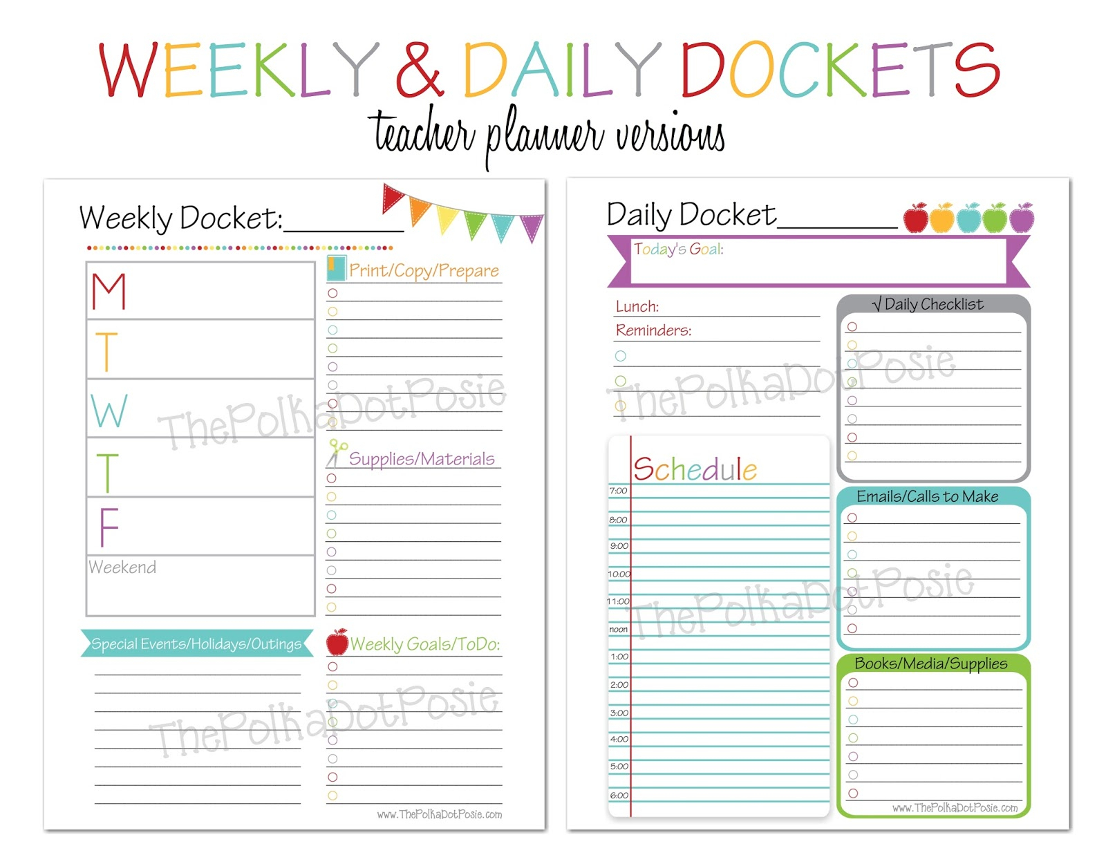 Weekly Teacher Planning Calendar Template: Software Free