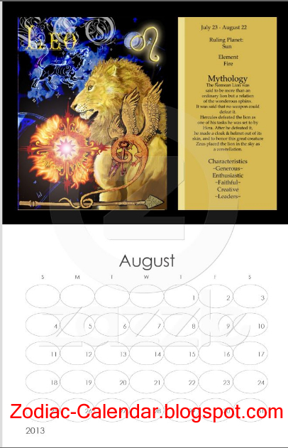 Zodiac Calendar